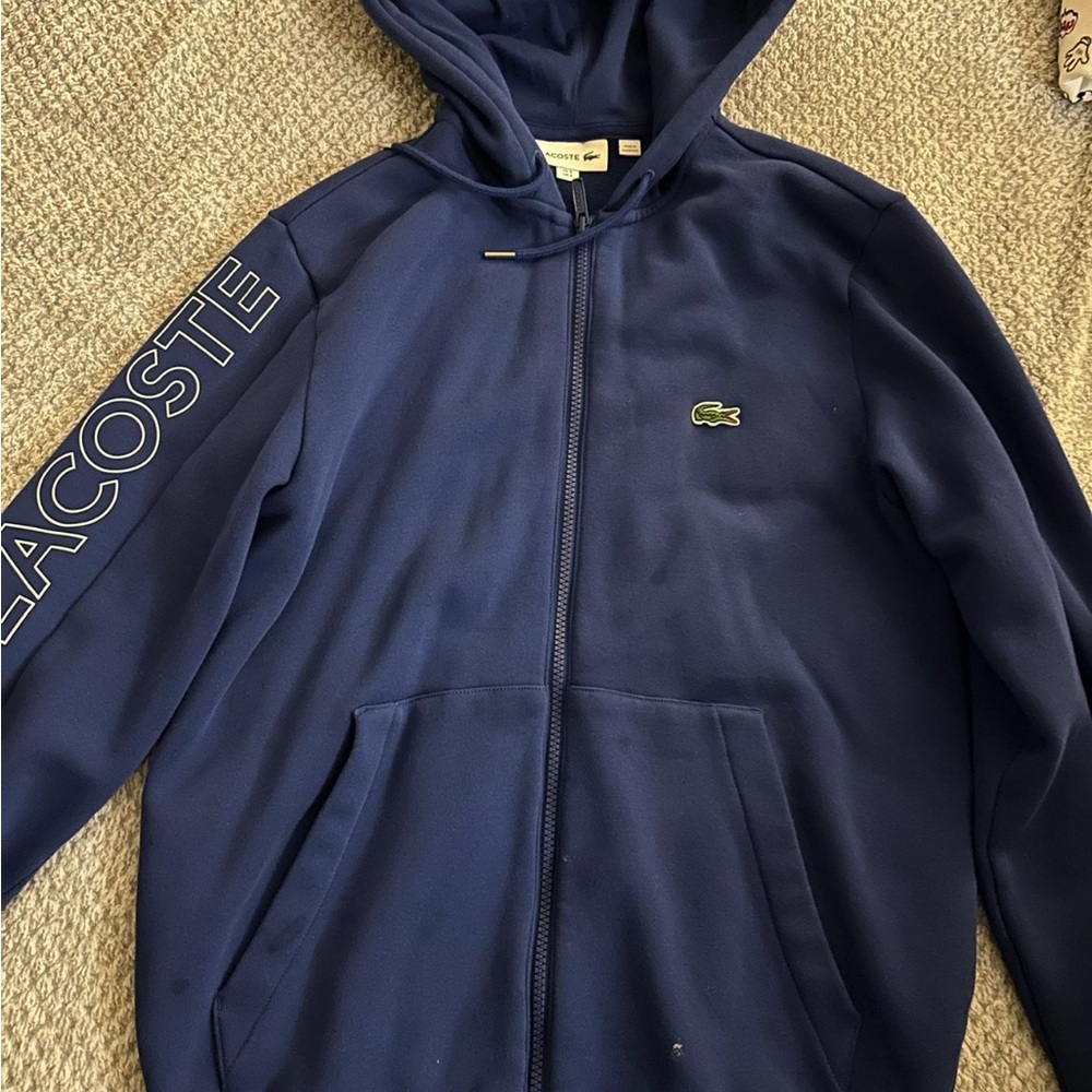 Lacoste Dark Blue Zip-Up Hoodie